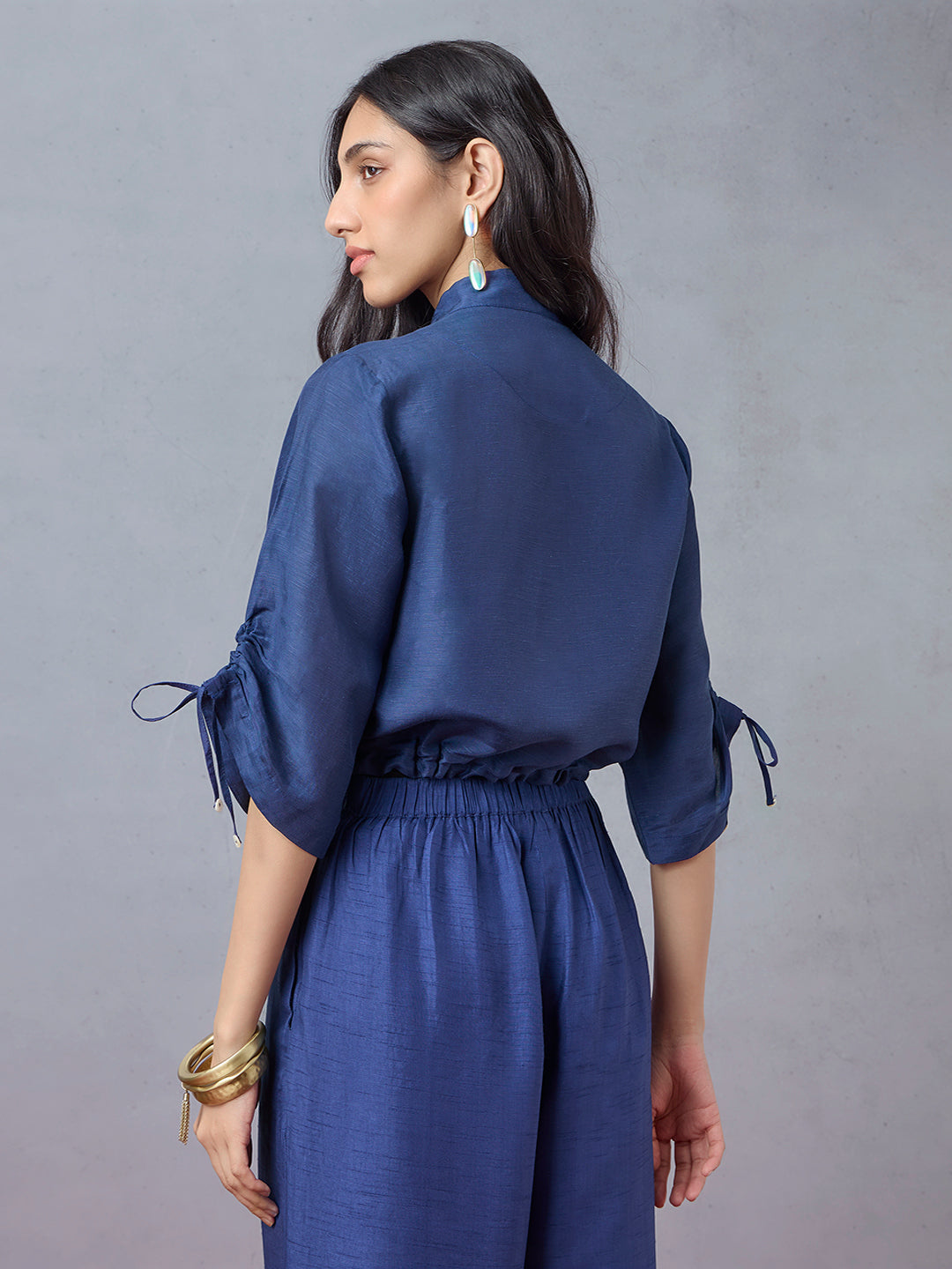 Samoh Drawstring Detailed Top - Blue