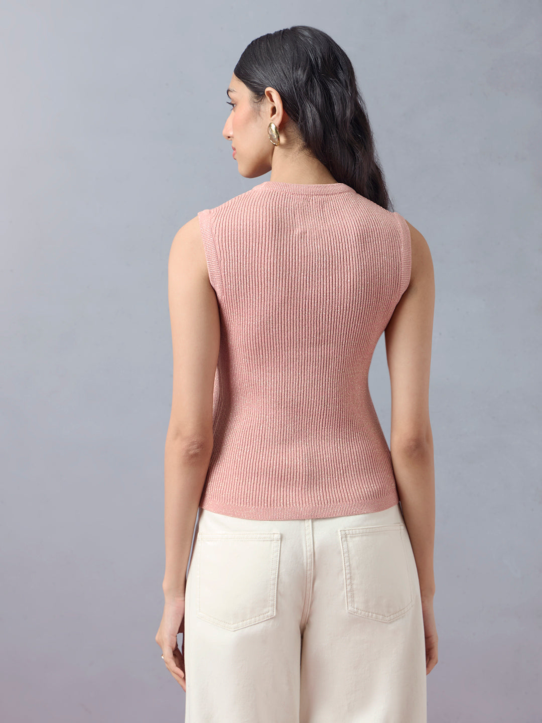 Samoh Ribbed Top - Pink