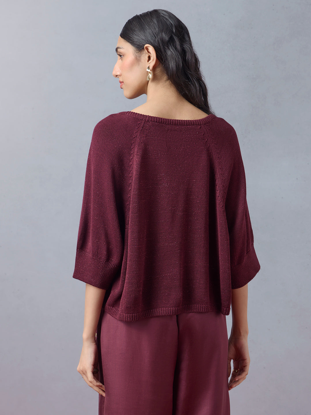 Samoh Knitted Top - Maroon