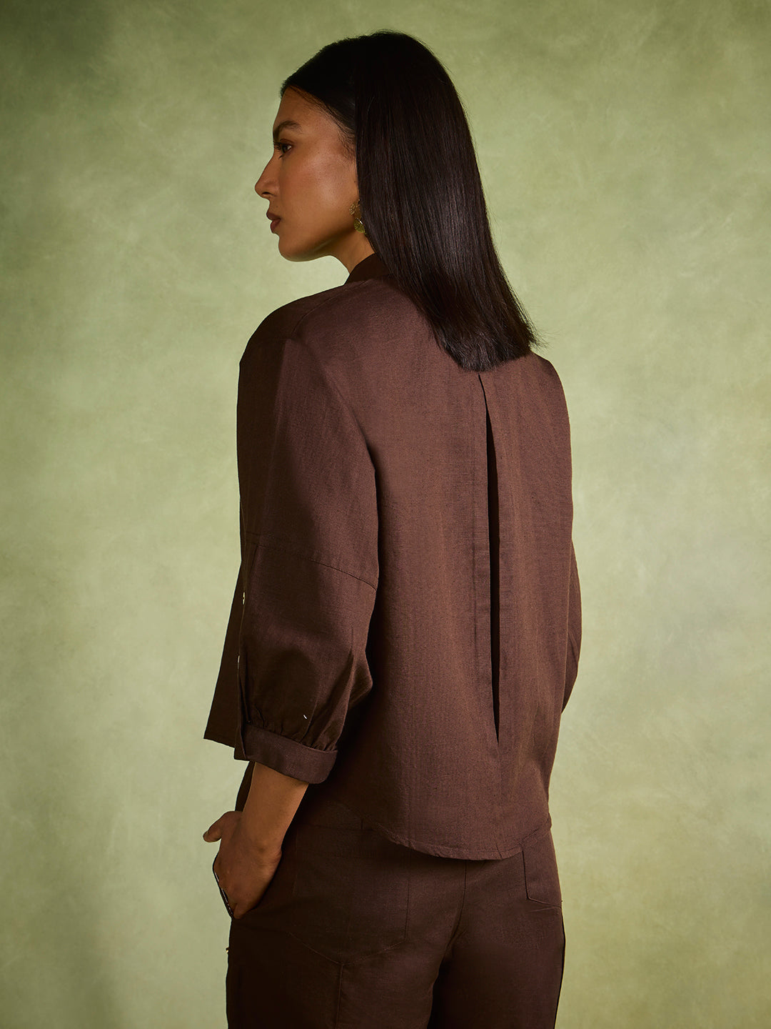 Samoh Solid Shirt – Brown