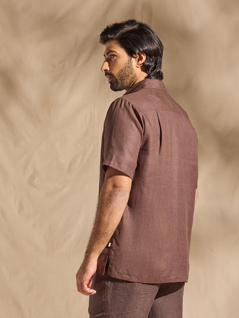 Samoh Linen Shirt - Brown