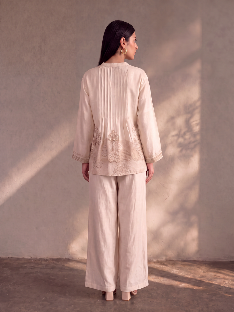 Anti-Fit Printed Top - Ivory