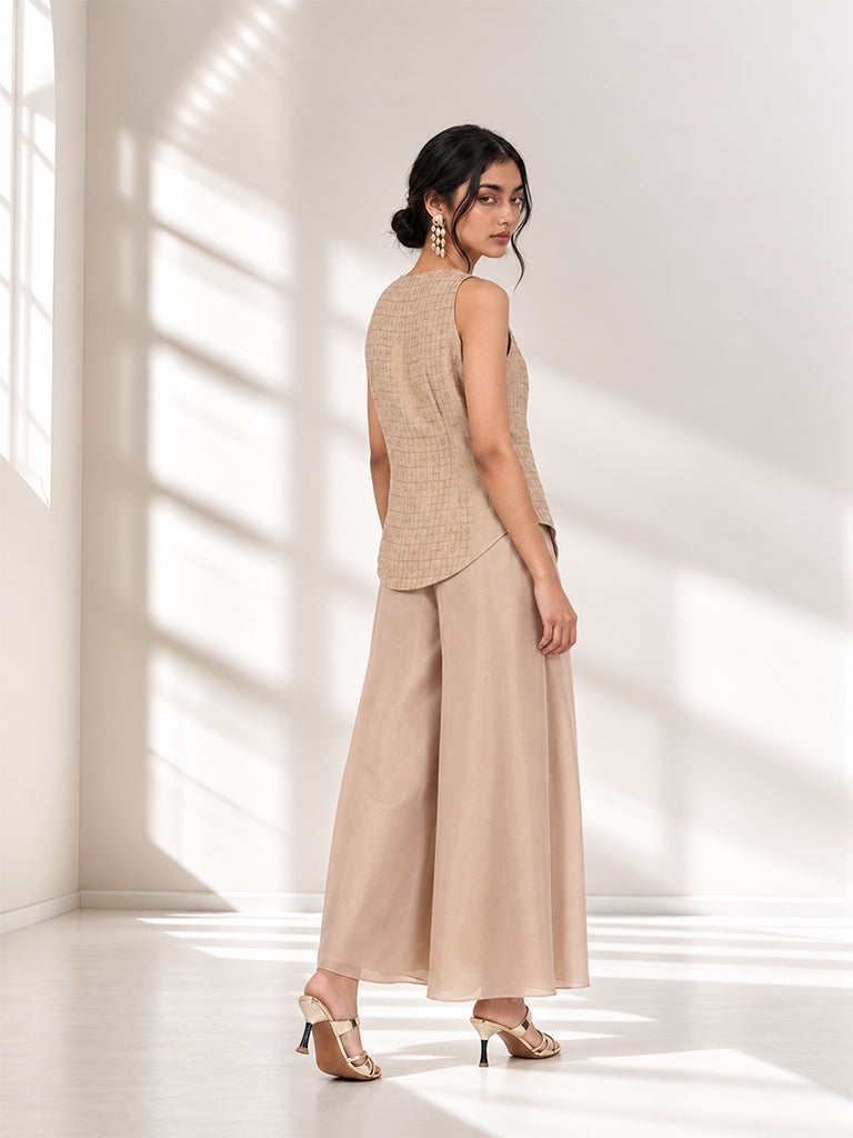 Samoh Embellished Co-ord Set - Beige