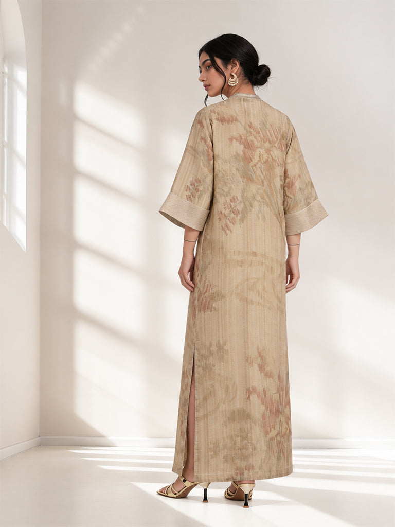 Samoh Printed Kaftan - Beige