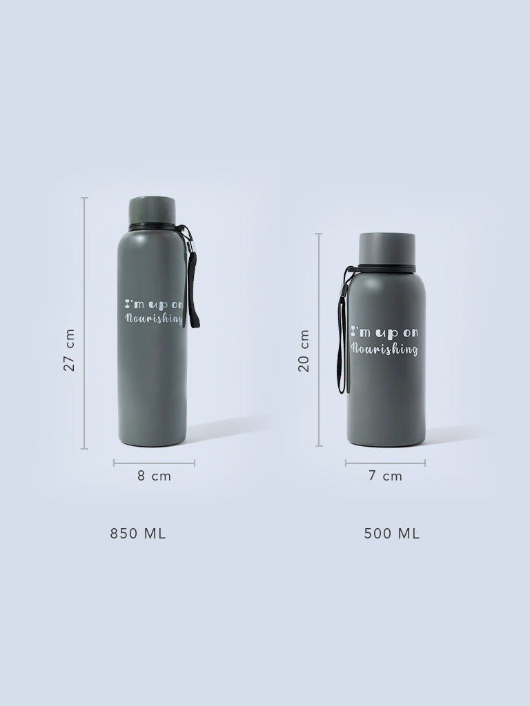 Westside Home Grey Typographic Water Bottle