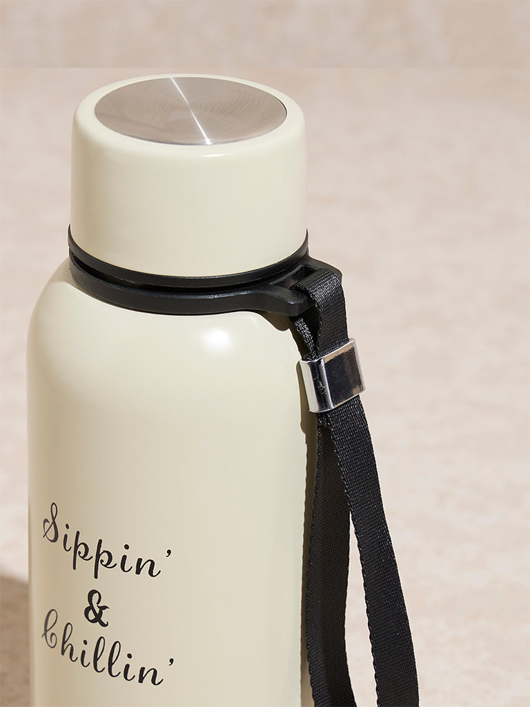 Westside Home Off-White Text Design Bottle