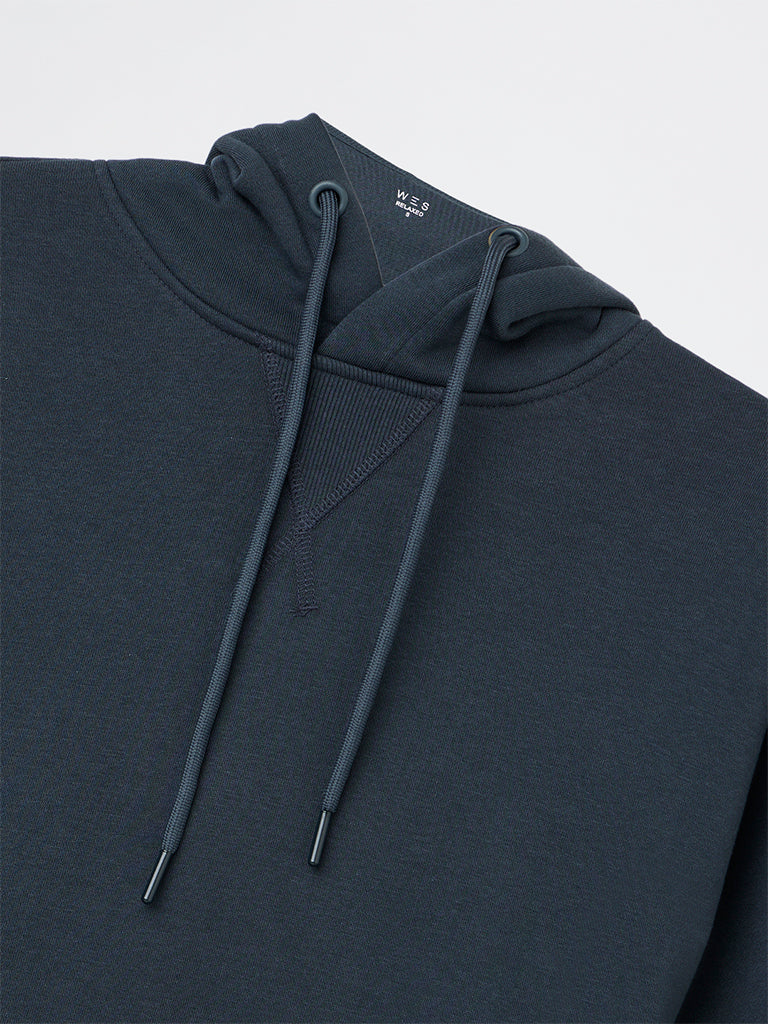 WES Casuals Teal Relaxed-Fit Hooded Sweatshirt