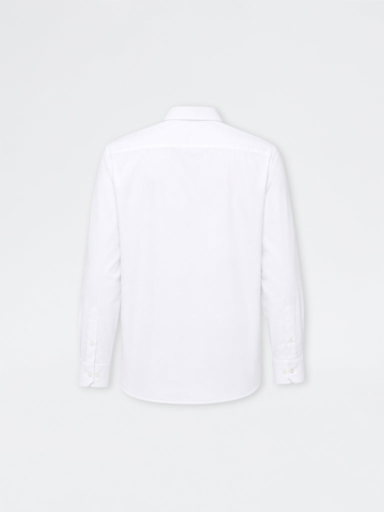 WES Formals White Solid Relaxed-Fit Cotton Shirt