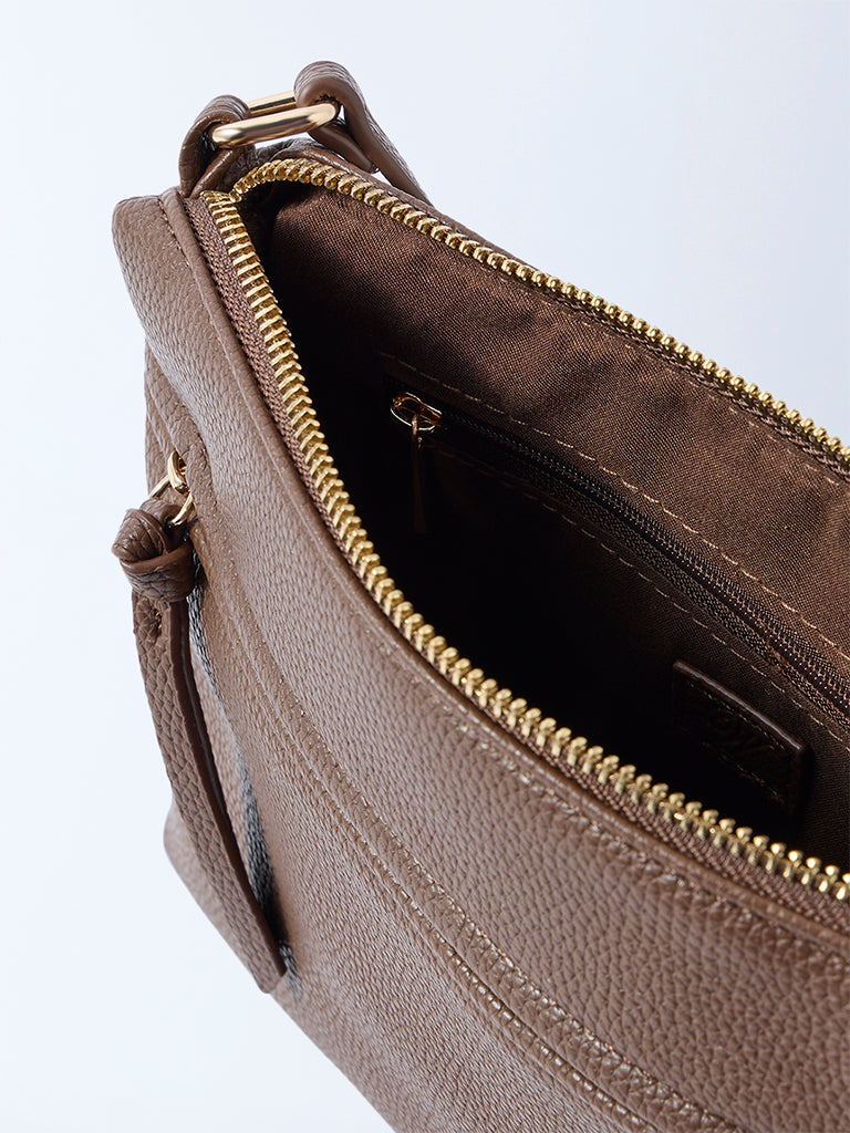 Westside Brown Pouch Sling Bag