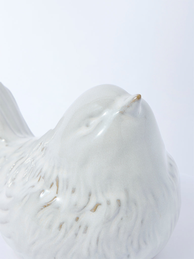 Westside Home White Ceramic Bird Decorative Object