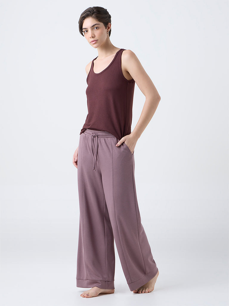 Wunderlove Dark Brown Solid Vest Top