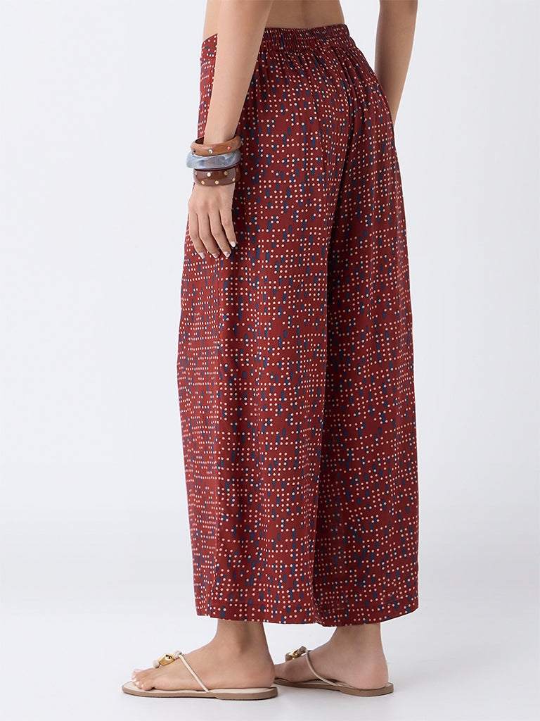 Utsa Rust Geometric Design Palazzos