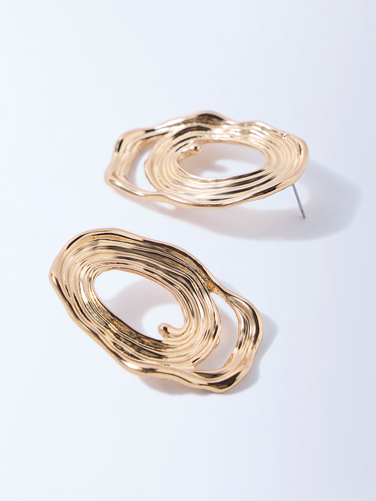 Westside Accessories Gold Statement Stud Earrings