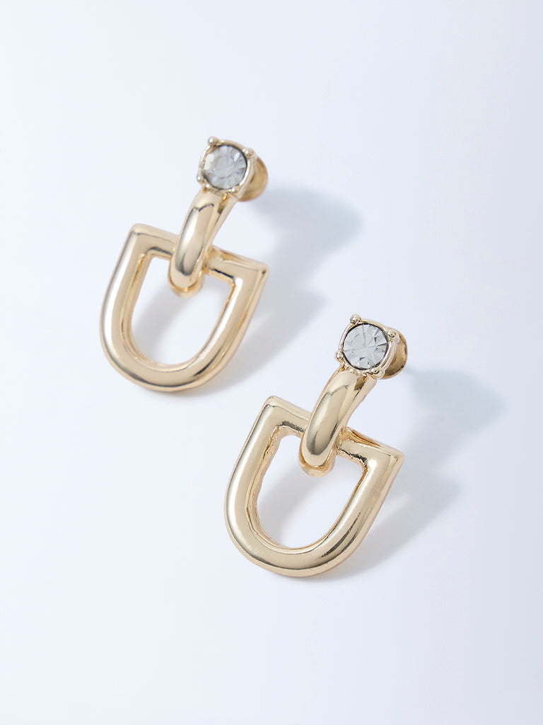 Westside Accessories Gold Fancy Stone Earrings