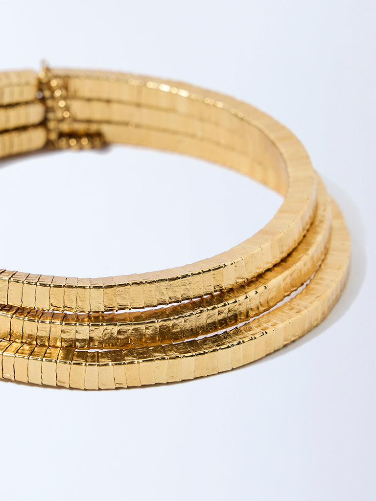 Westside Accessories Gold Choker Statement Necklace