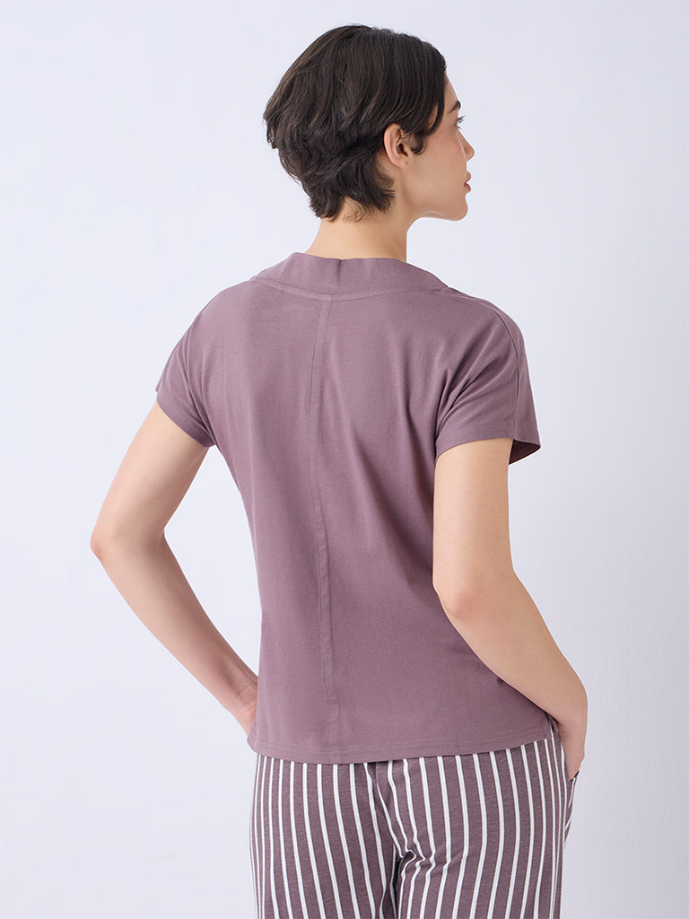 Wunderlove Brown Solid Cotton Top
