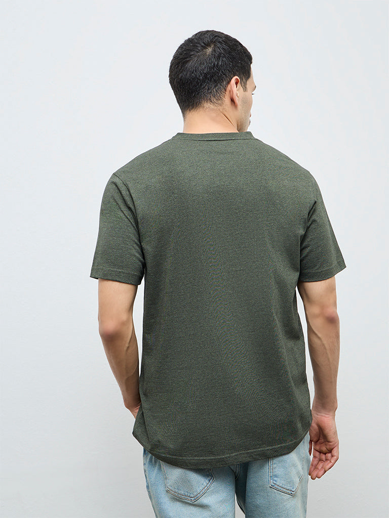 WES Casuals Sage Slim-Fit Cotton T-Shirt