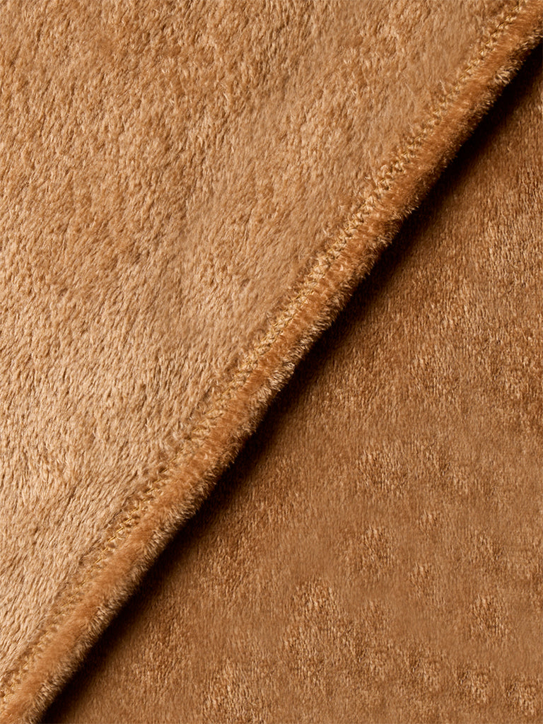 Westside Home Brown Single Bed Fleece Blanket