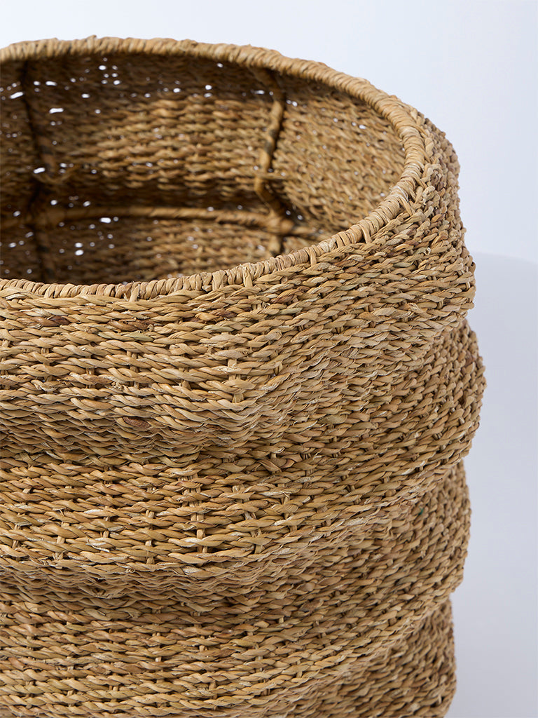 Westside Home Brown Seagrass Wired Planter - Medium
