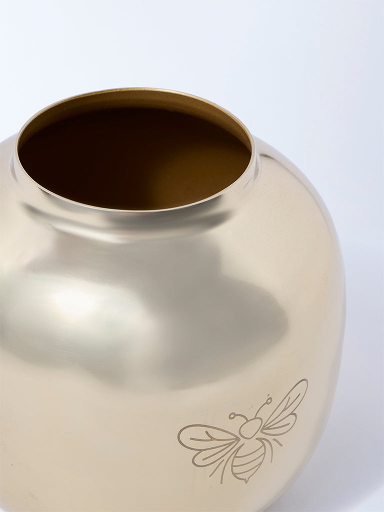 Westside Home Gold Etched Metal Vase