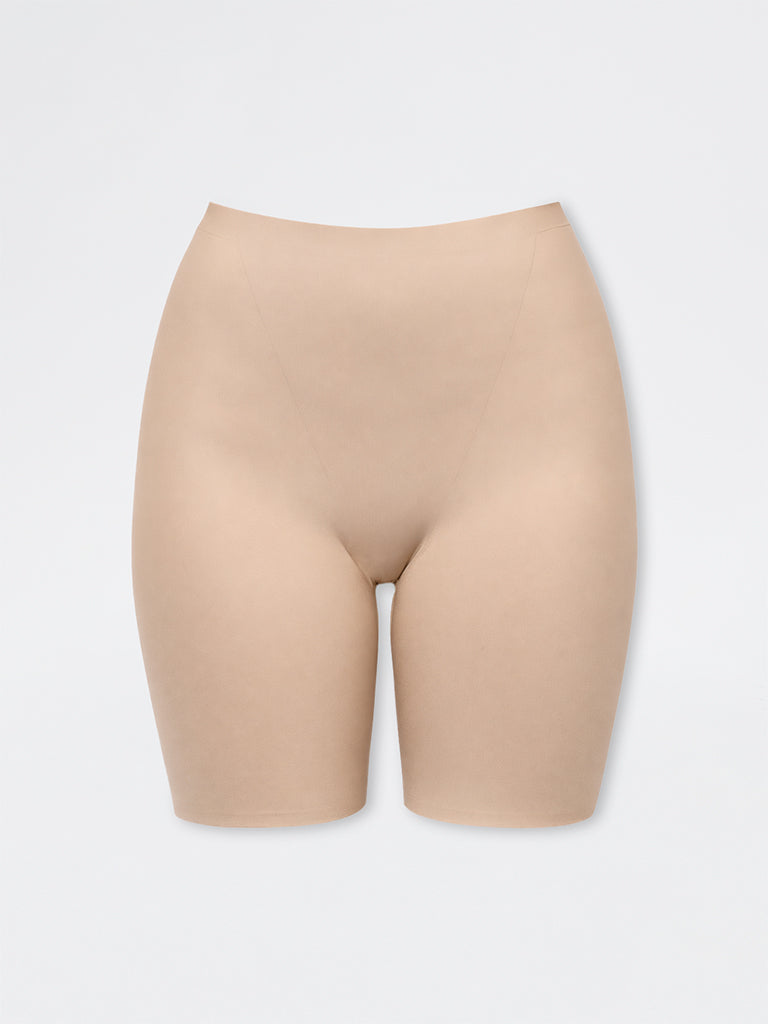 Wunderlove Beige Cotton-Blend Shaping Longpant