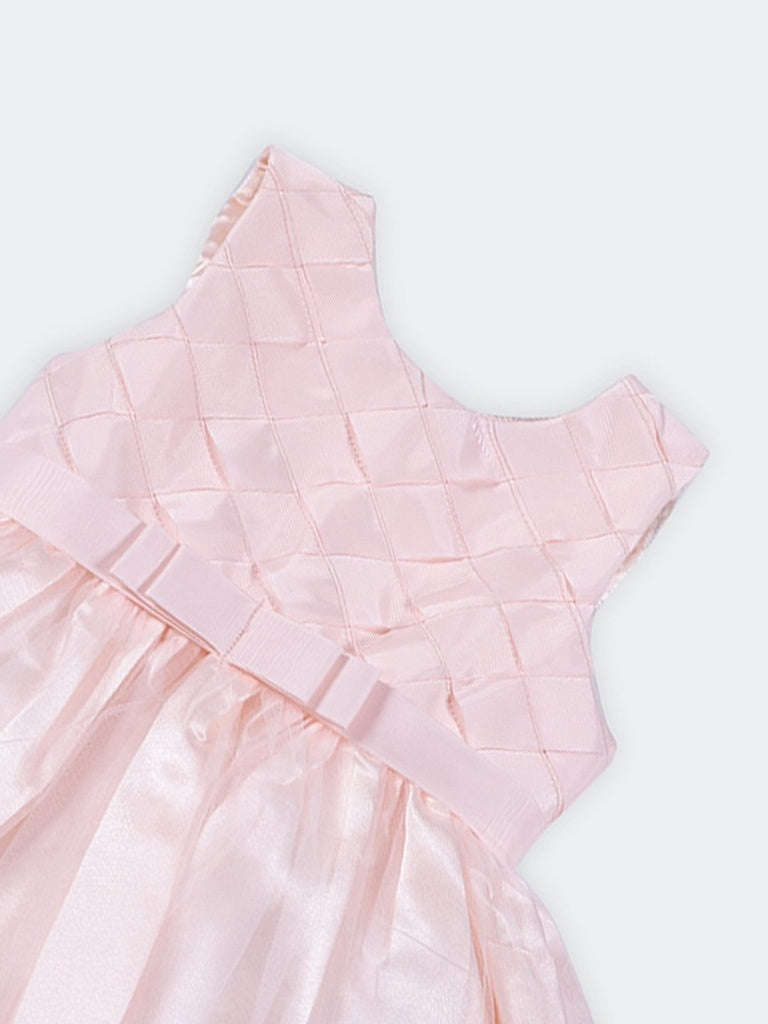HOP Baby Girls Pink Applique Fit and Flare Dress