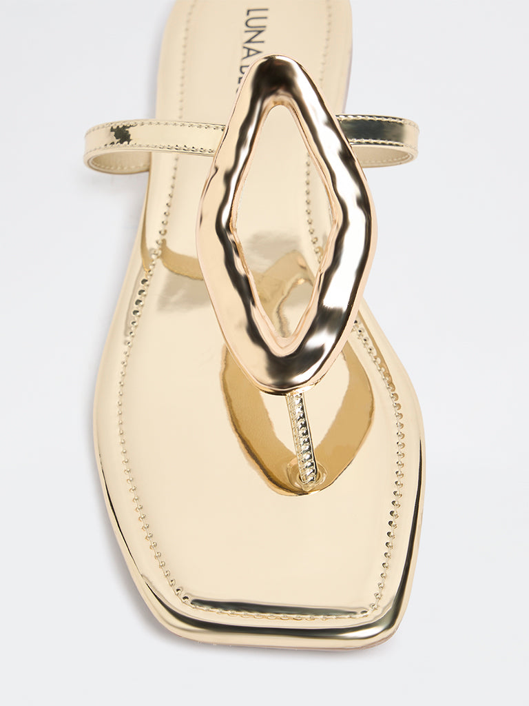 LUNA BLU Golden Metallic Detailed Slides