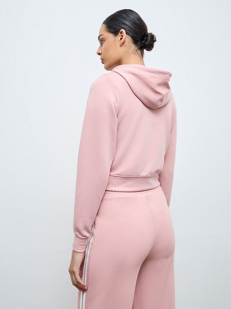 Nuoflexx Dusty Pink Solid Hooded Jacket
