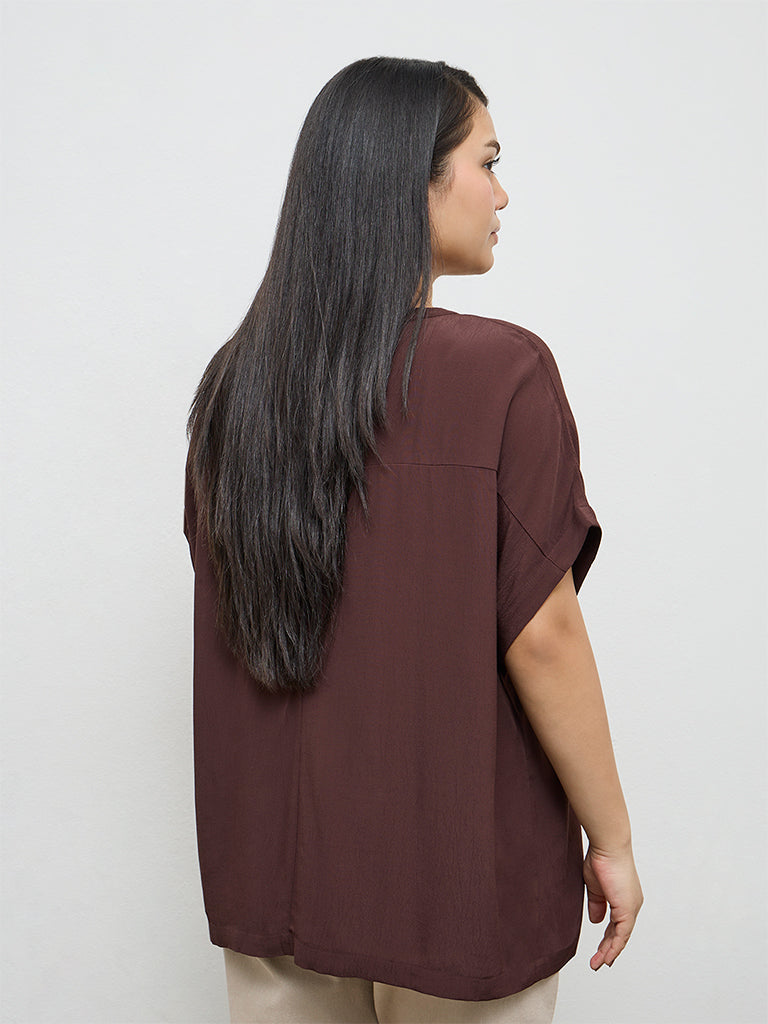 Gia Dark Brown Solid Top