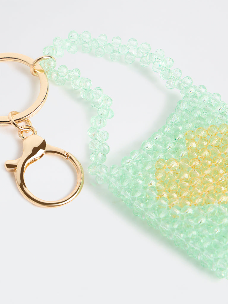 Westside Accessories Green Bag Beaded Bag Charm