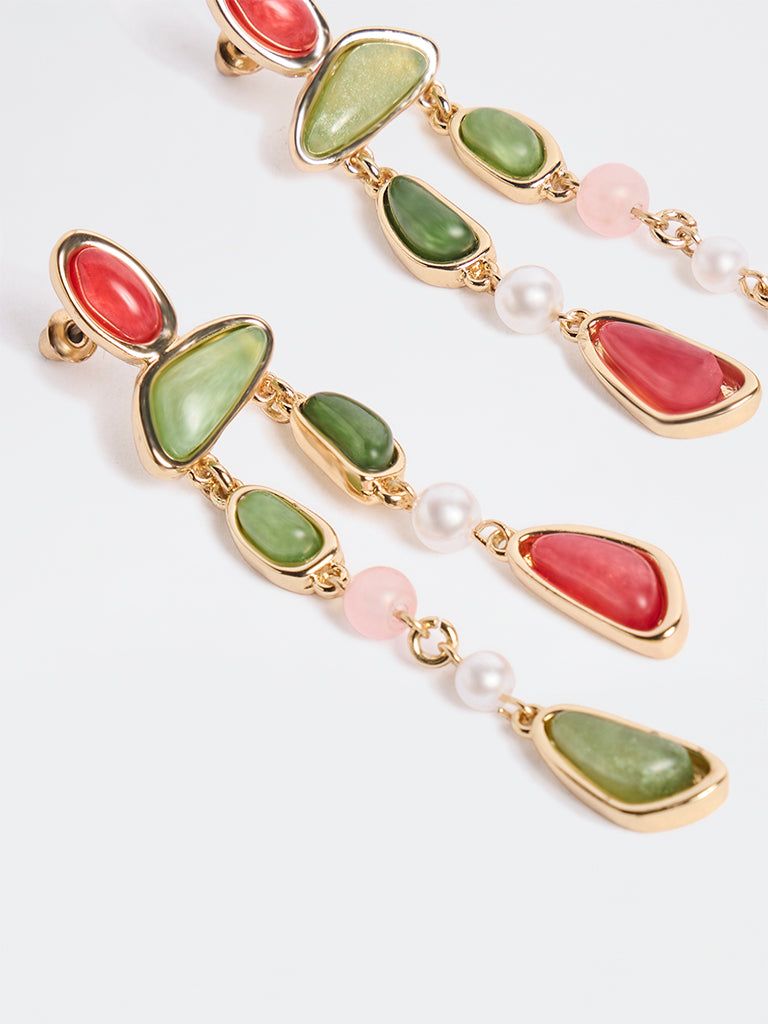 Westside Accessories Multicolour Resin Dangler Earrings
