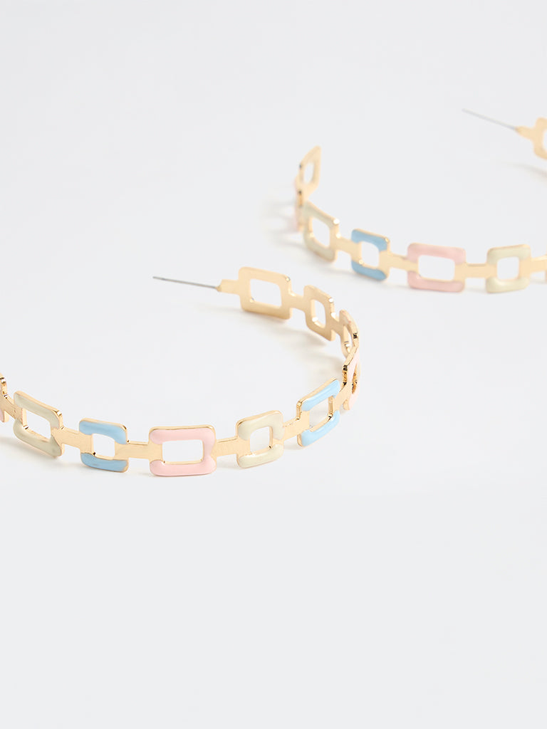 Westside Accessories Gold Statement Hoops Earrings