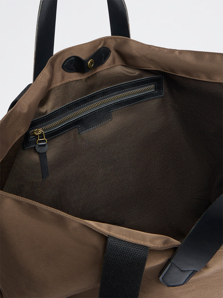 Westside Dark Brown Solid Tote Bag