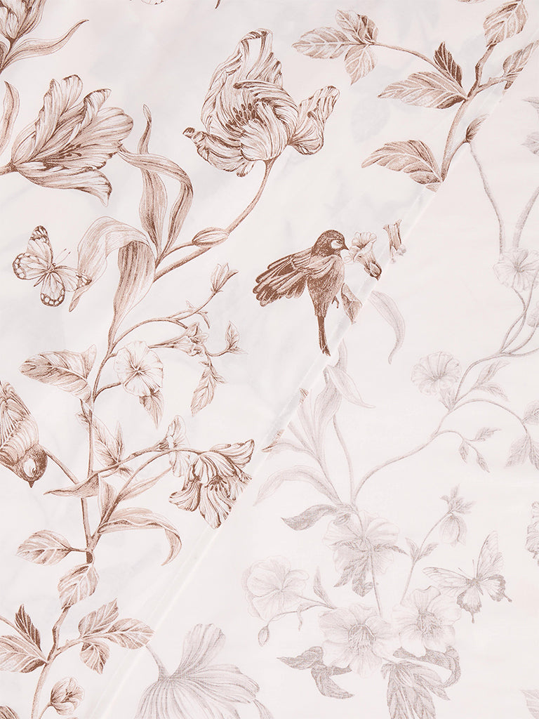Westside Home Brown Nature-Inspired King Bed Sheet Set