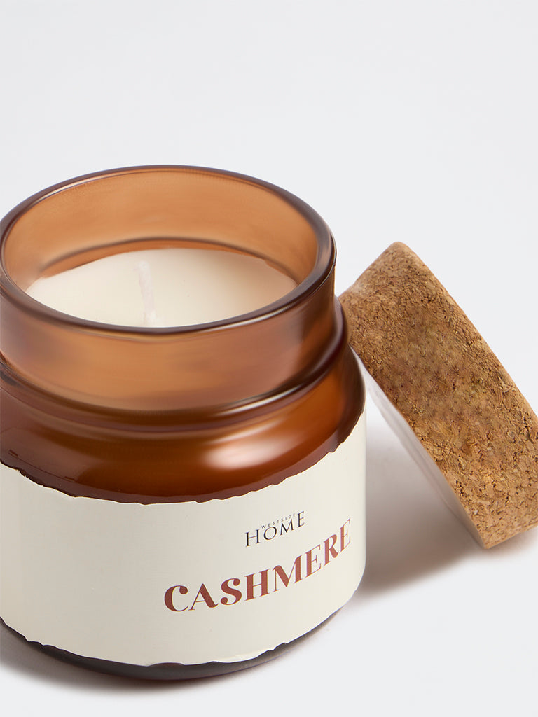 Westside Home Brown Glass Cashmere Candle Jar