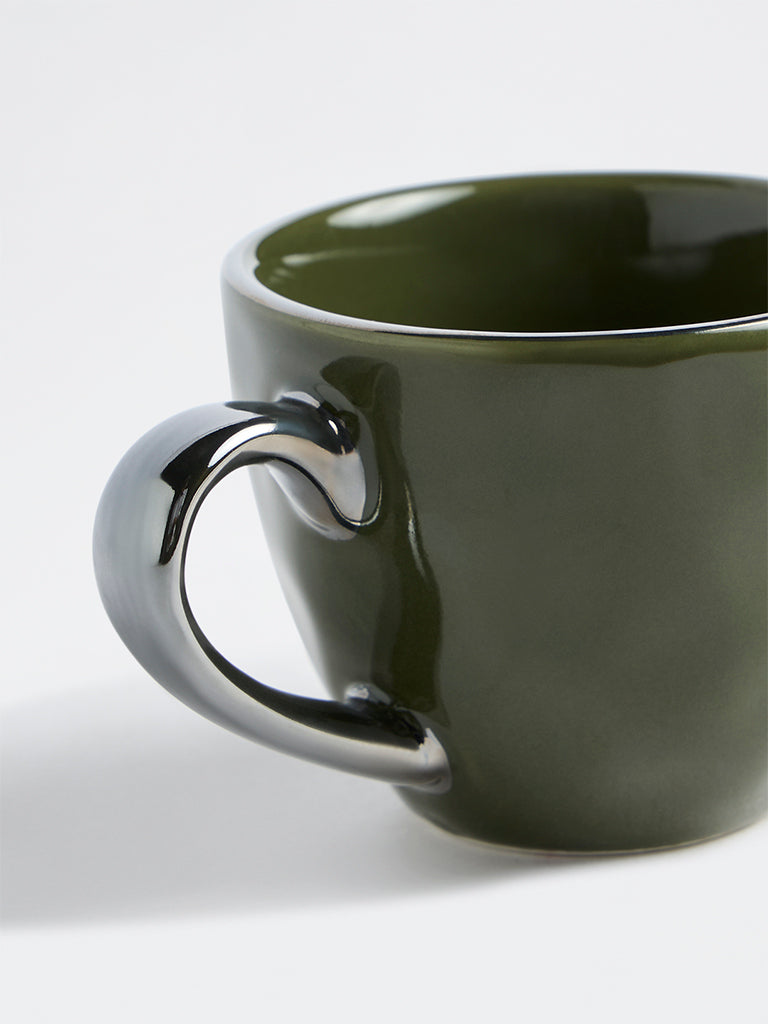 Westside Home Dark Olive Textured Coffee Mug