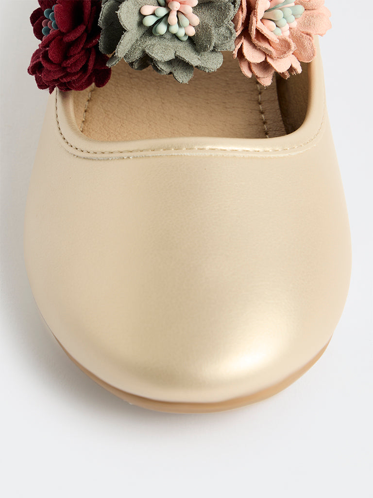 Yellow Gold Mary Jane Shoes