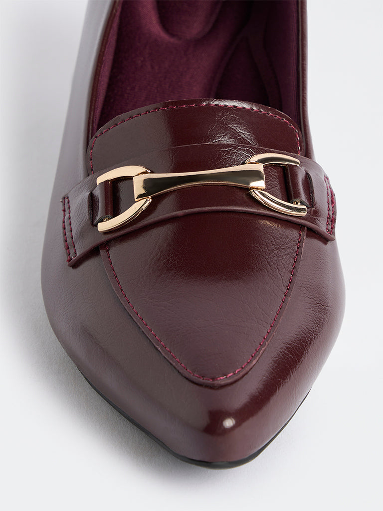 LUNA BLU Burgundy Comfort Pump Shoes
