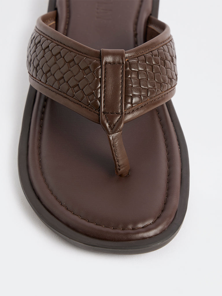SOLEPLAY Dark Brown Thong Sandals