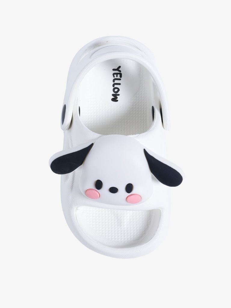 Yellow White Dog Themed Clogs