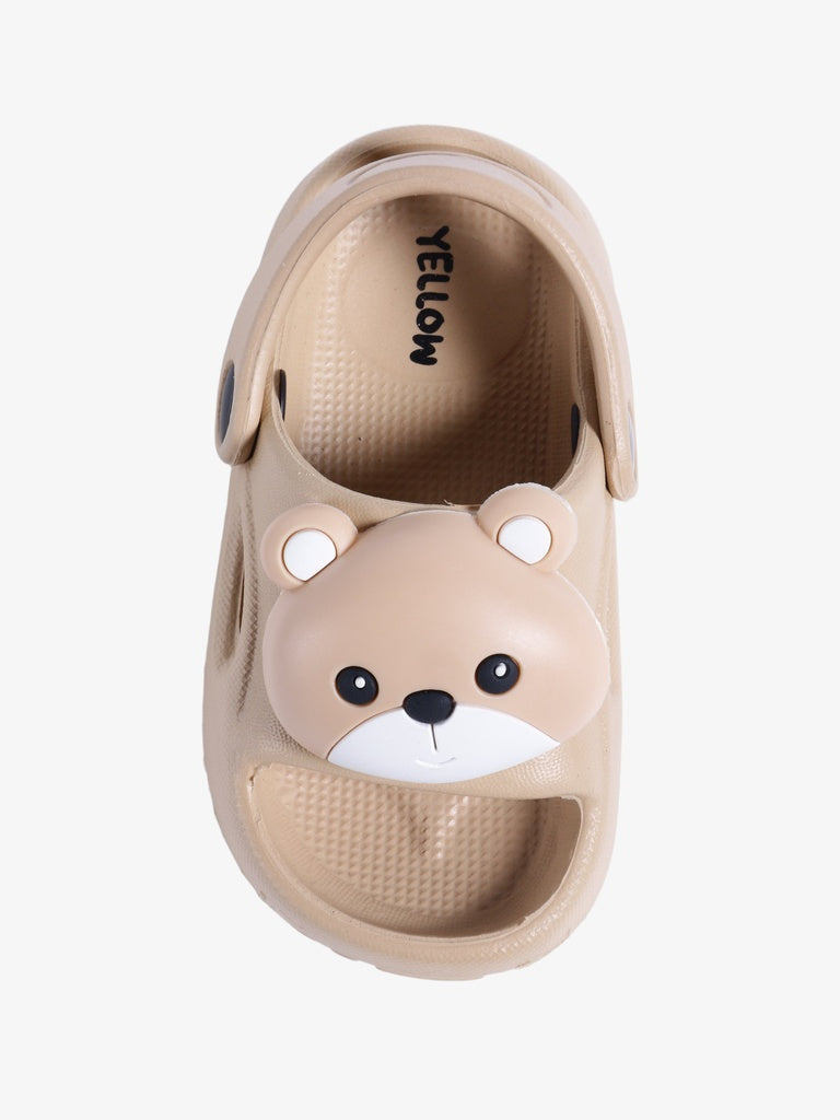 Yellow Unbleached Bear Themed Clogs
