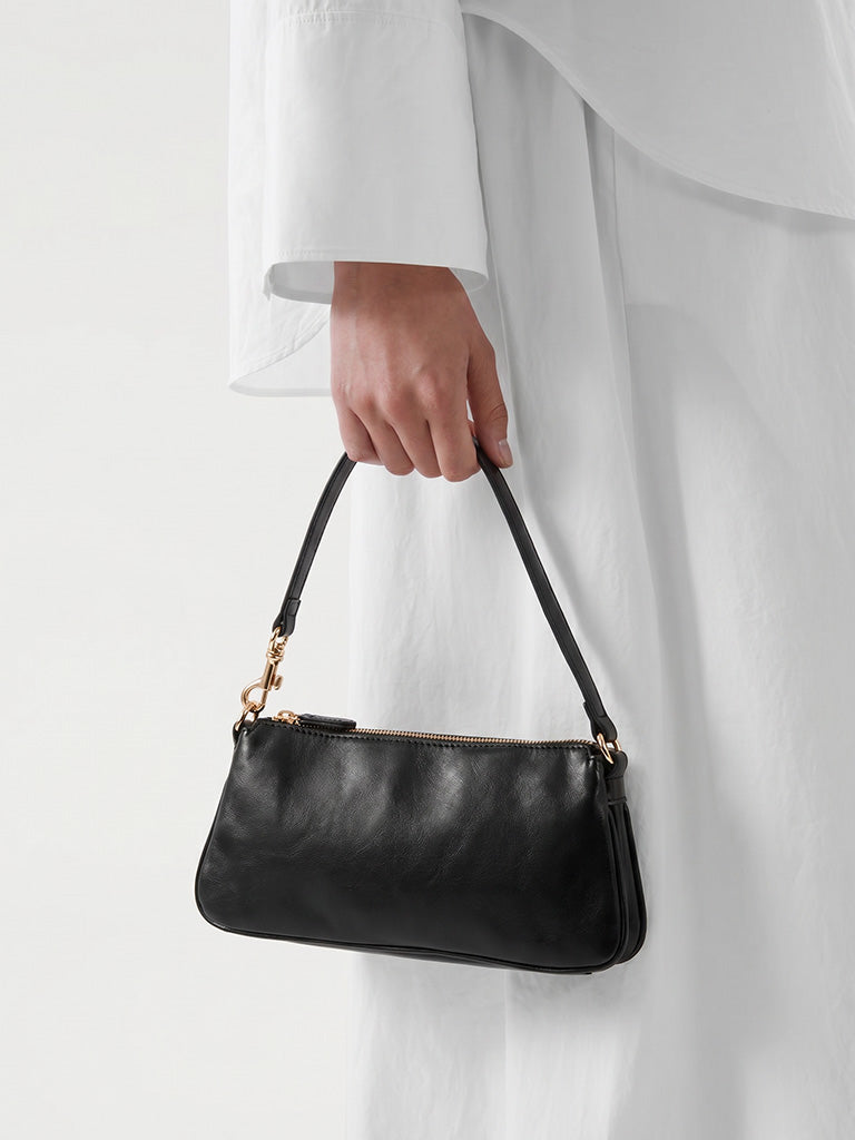Westside Black Solid Shoulder Bag