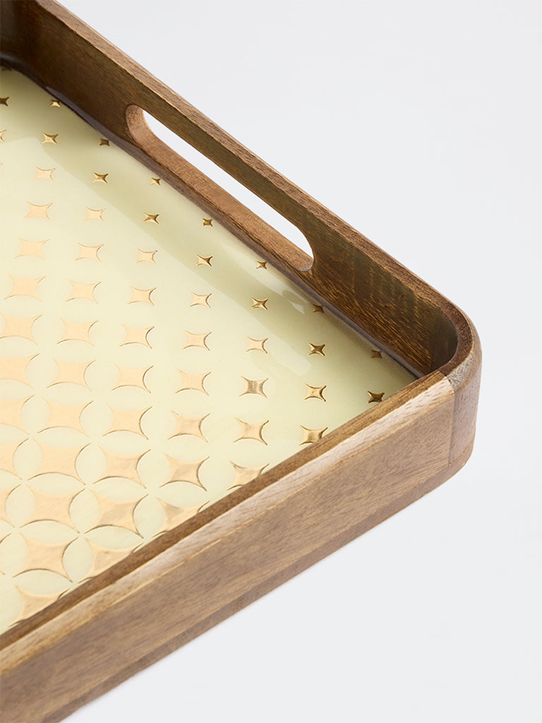 Westside Home Brown Sparkle Design Serving Tray
