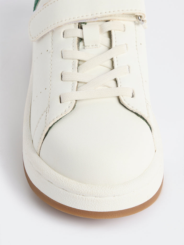 Yellow White Lace-Up Sneakers