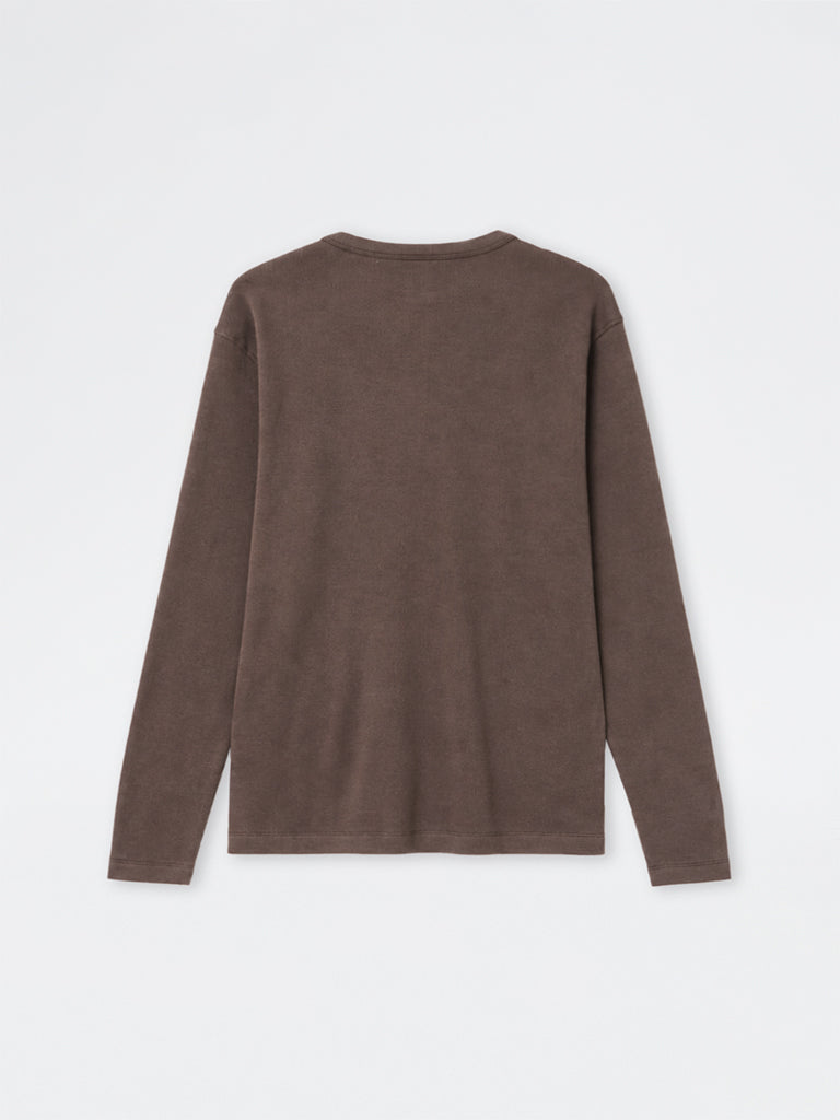 WES Casuals Dark Brown Relaxed-Fit Cotton-Blend T-Shirt