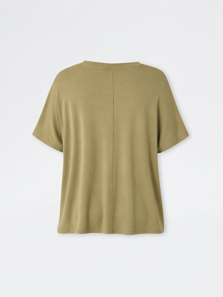 Gia Olive Solid T-Shirt