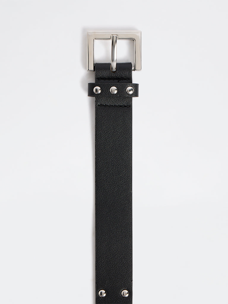 Westside Accessories Black Star-Studded Belt