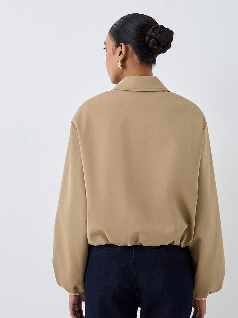 Wardrobe Light Taupe Solid Jacket