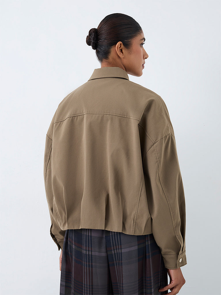 Wardrobe Khaki Envelope-Pocket Jacket