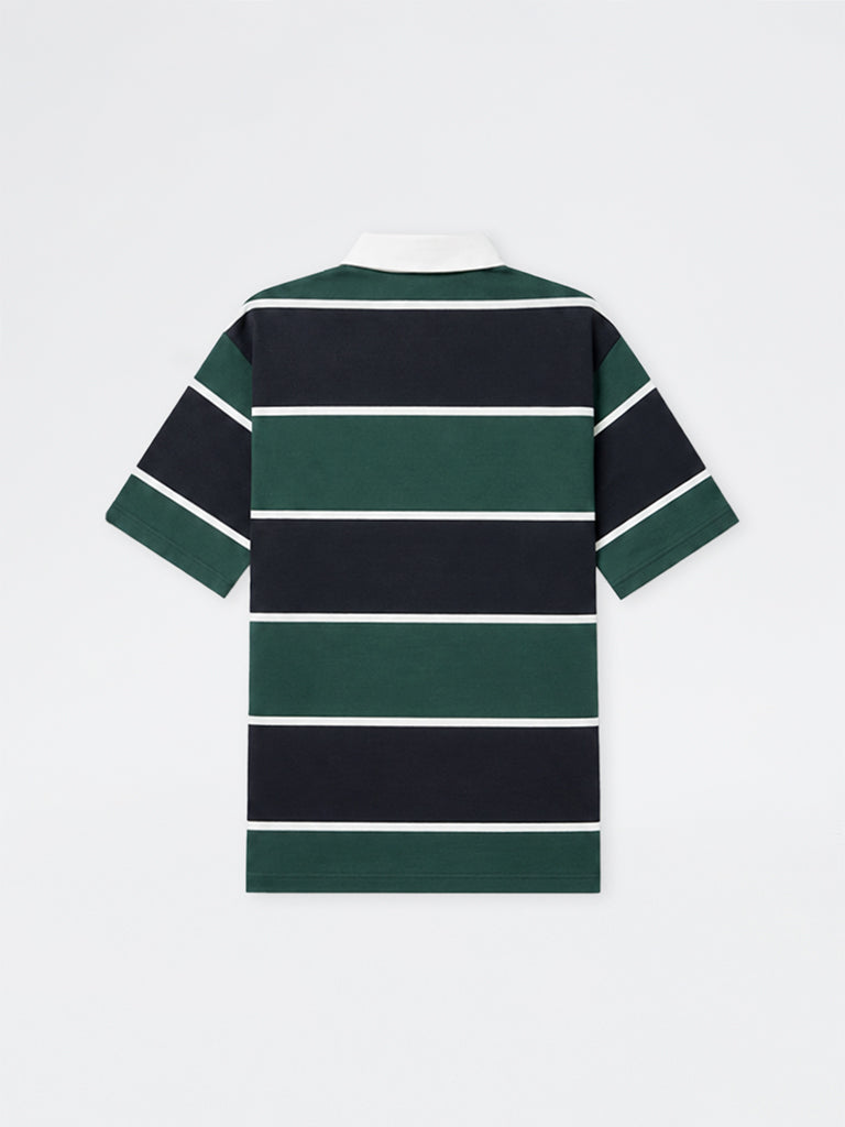 WES Casuals Green Relaxed-Fit Cotton-Blend Polo T-Shirt